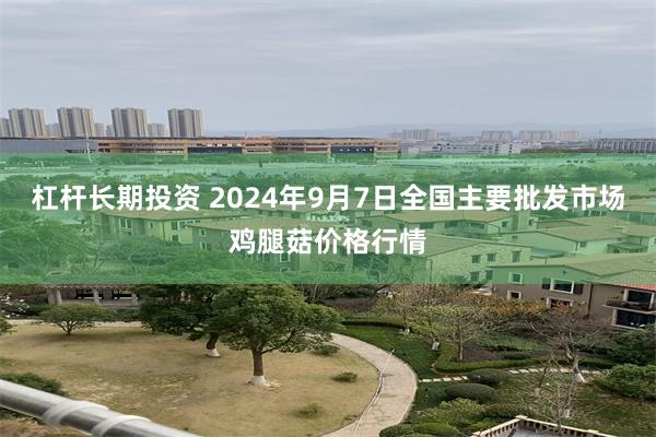 杠杆长期投资 2024年9月7日全国主要批发市场鸡腿菇价格行