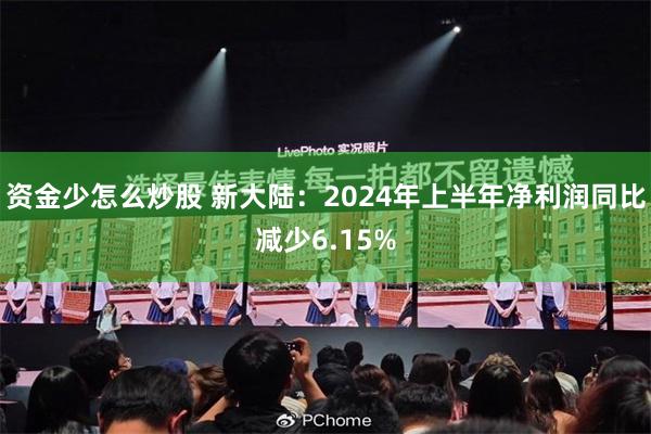 资金少怎么炒股 新大陆：2024年上半年净利润同比减少6.1