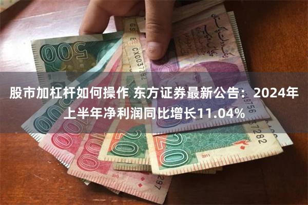 股市加杠杆如何操作 东方证券最新公告：2024年上半年净利润