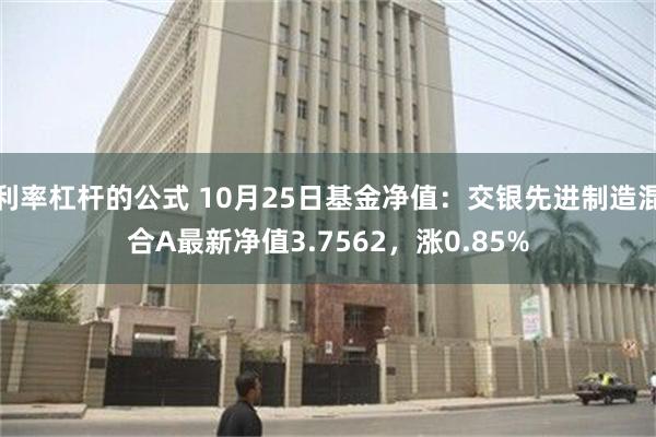 利率杠杆的公式 10月25日基金净值：交银先进制造混合A最新