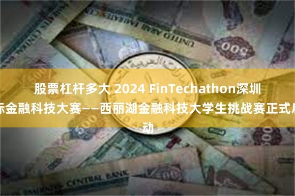 股票杠杆多大 2024 FinTechathon深圳国际金融