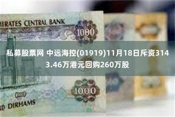 私募股票网 中远海控(01919)11月18日斥资3143.